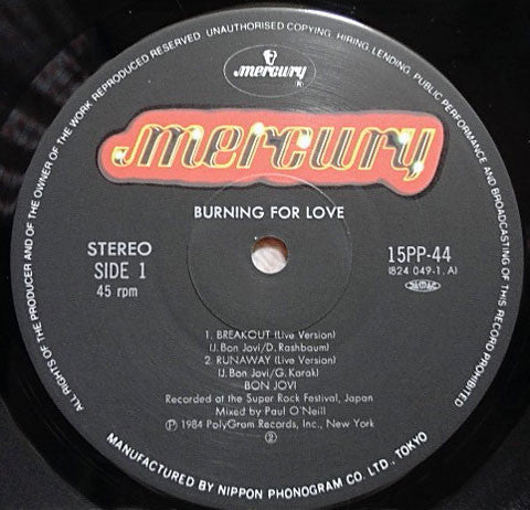 Bon Jovi : Burning For Love (12")