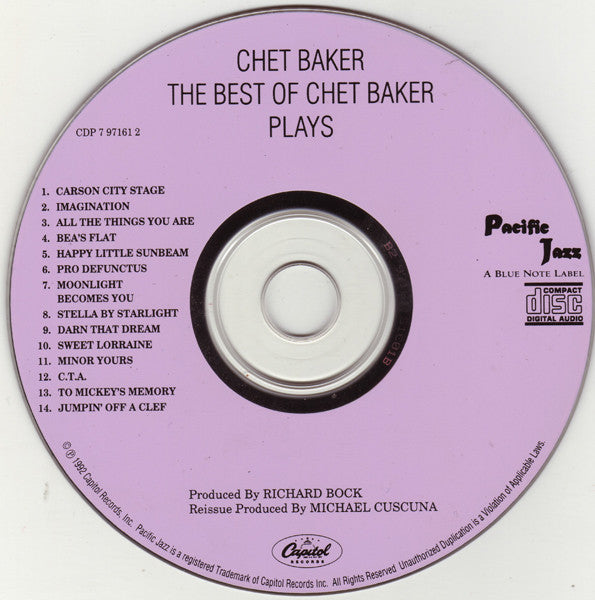 Chet Baker : The Best Of Chet Baker Plays (CD, Comp)