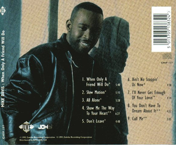 Mike Davis (7) : When Only A Friend Will Do (CD, Album)