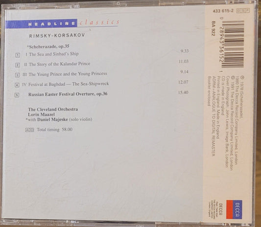 Nikolai Rimsky-Korsakov : Scheherazade - Russian Easter Festival Overture (CD)