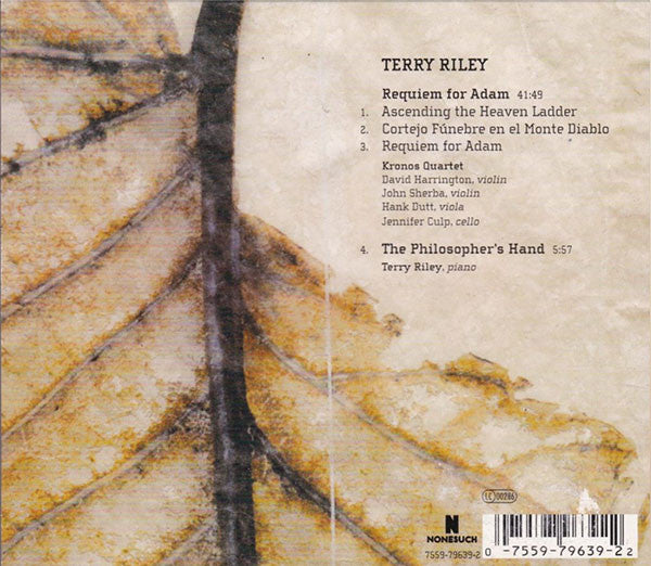 Kronos Quartet - Terry Riley : Requiem For Adam (CD, Album)