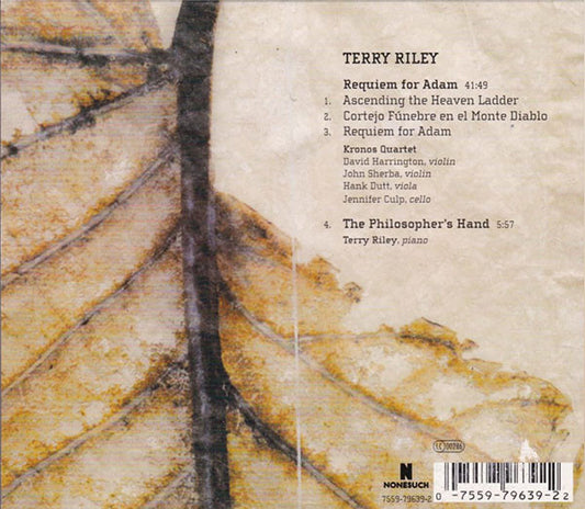 Kronos Quartet - Terry Riley : Requiem For Adam (CD, Album)