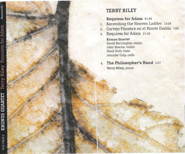 Kronos Quartet - Terry Riley : Requiem For Adam (CD, Album)