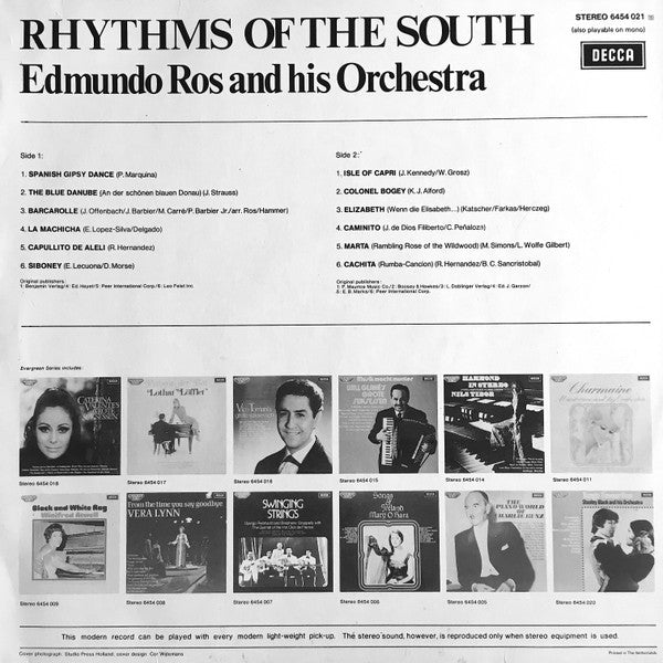 Edmundo Ros & His Orchestra : Rhythms Of The South (LP, Album, RE)