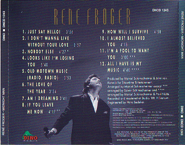 René Froger : Midnight Man (CD, Album)