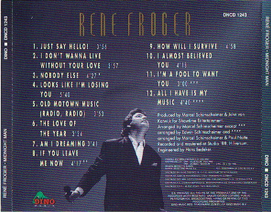 René Froger : Midnight Man (CD, Album)