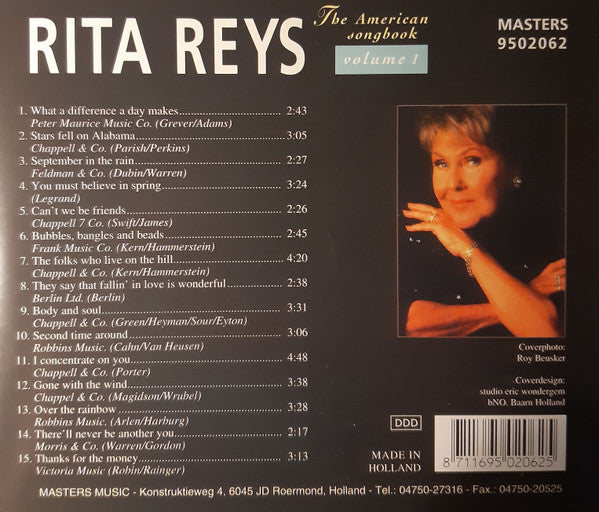 Rita Reys : The American Songbook Volume 1 (CD, Album)