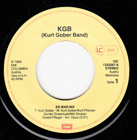 Kurt Gober Band : Es War Nix (7", Single)