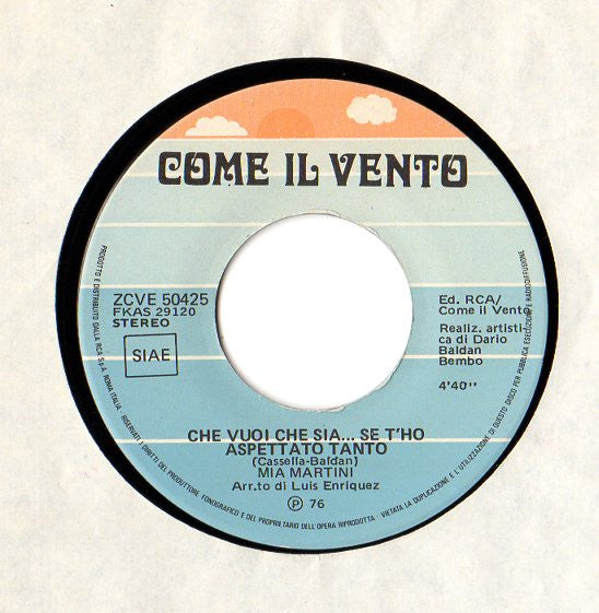 Mia Martini : Che Vuoi Che Sia... Se T'Ho Aspettato Tanto (7")