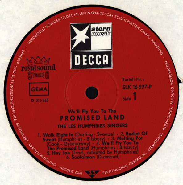 Les Humphries Singers : We'll Fly You To The Promised Land (LP, Album)