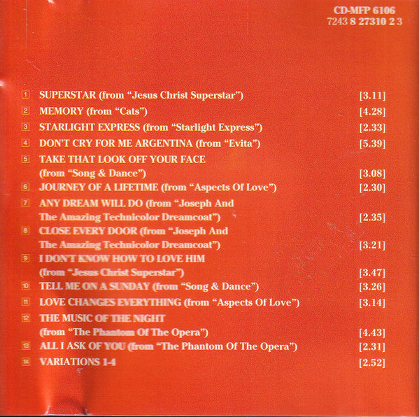 The West End Theatre Orchestra & Chorus : Classic Andrew Lloyd Webber (CD, Album)