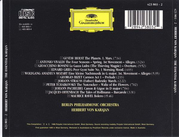 Herbert Von Karajan : The Essential Karajan (CD, Comp)