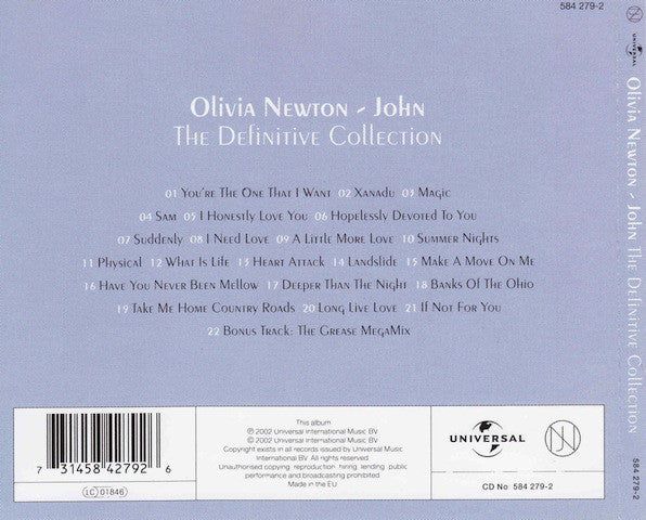 Olivia Newton-John : The Definitive Collection (CD, Comp)