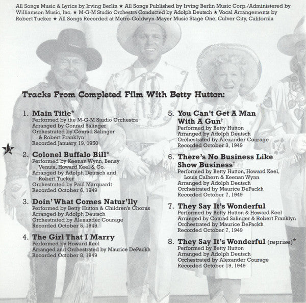 Betty Hutton, Howard Keel : Annie Get Your Gun - Original Motion Picture Soundtrack (CD, Album, RE)