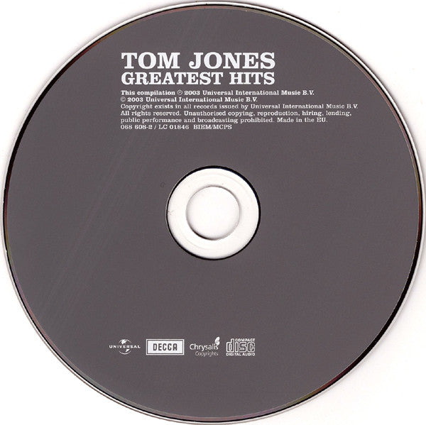 Tom Jones : Greatest Hits (CD, Comp)