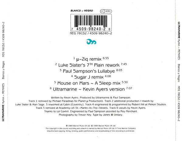 Ultramarine : Hymn Remixes (CD)