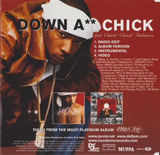 Ja Rule Feat. Charli Baltimore : Down A** Chick (CD, Maxi, Enh)