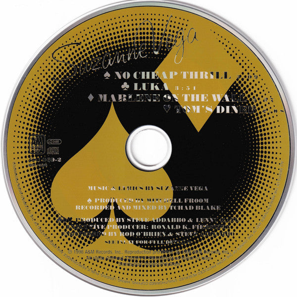 Suzanne Vega : No Cheap Thrill (CD, Single, Comp, J-c)