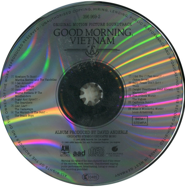 Various : Good Morning, Vietnam - The Original Motion Picture Soundtrack (CD, Album, Comp)