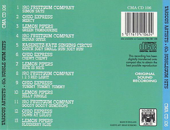 Various : 60s Bubblegum Hits (CD, Comp)