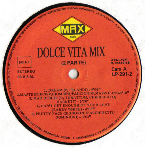 Various : Dolce Vita Mix (2ª Parte) (12", S/Sided, Mixed + LP, Comp)