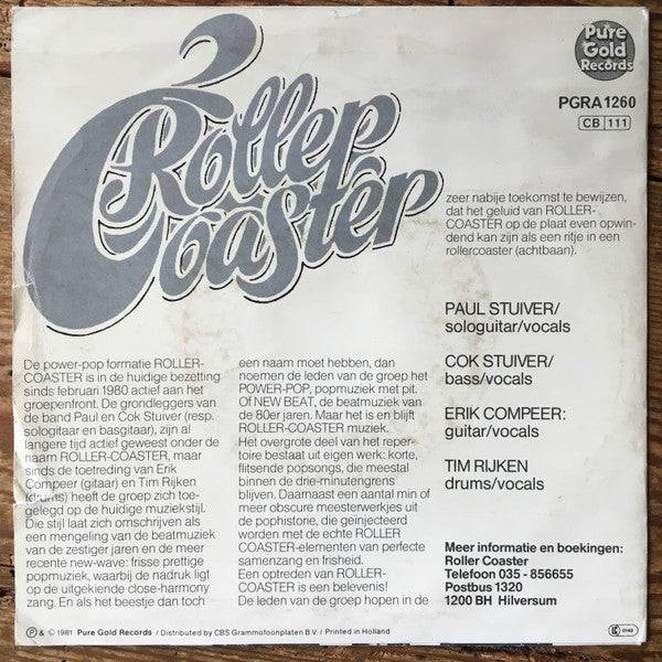 Roller Coaster (4) : (You Should) Forget That Girl (7", Single)
