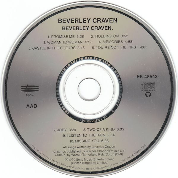Beverley Craven : Beverley Craven. (CD, Album)
