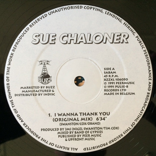 Sue Chaloner : I Wanna Thank You (12")