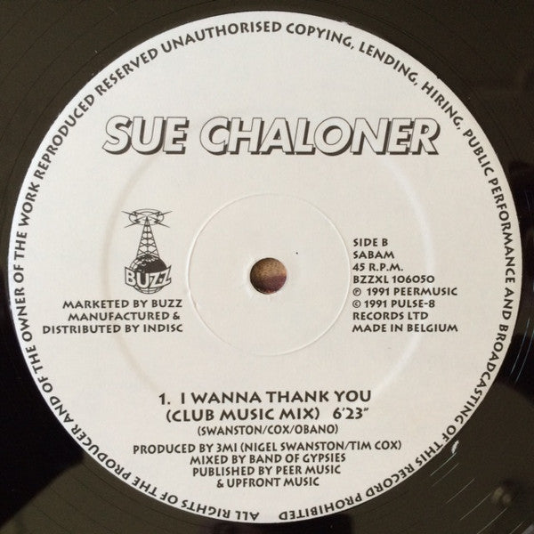 Sue Chaloner : I Wanna Thank You (12")