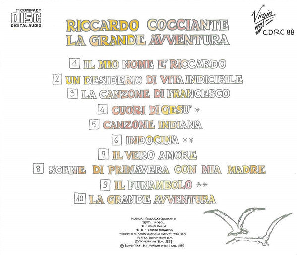 Riccardo Cocciante : La Grande Avventura (CD, Album)