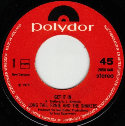 Long Tall Ernie And The Shakers : Get It In (7")