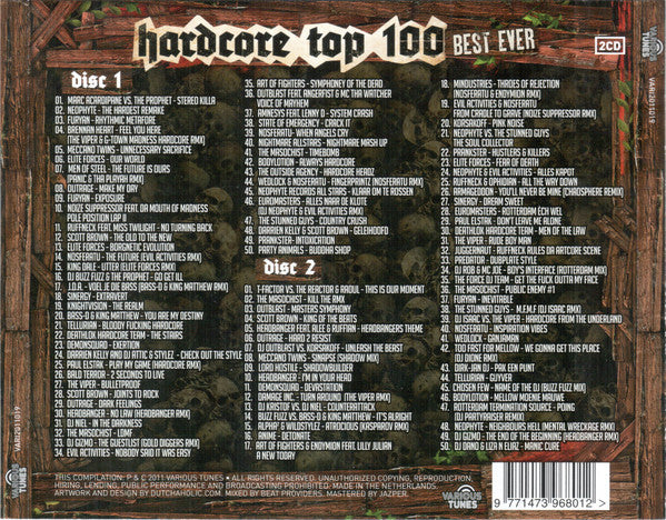 Various : Hardcore Top 100 Best Ever (2xCD, Mixed)