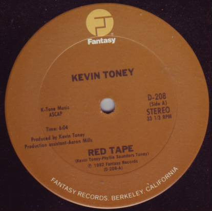 Kevin Toney : Red Tape / On Your Feet (12")