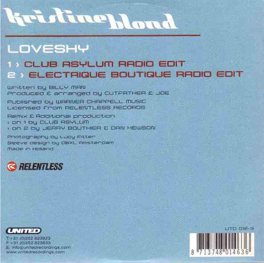 Kristine Blond : Love Shy (CD, Single)