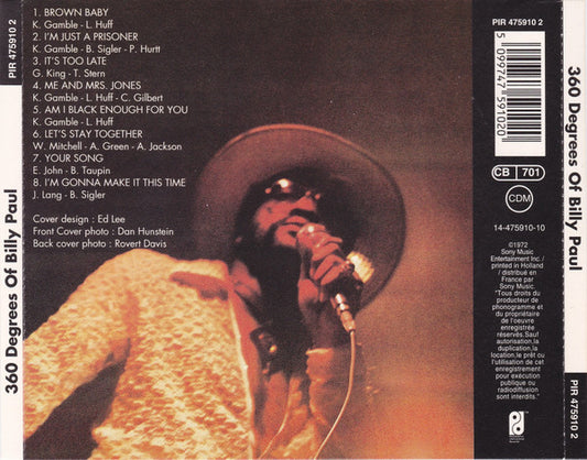 Billy Paul : 360 Degrees Of Billy Paul (CD, Album, RE)