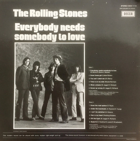 The Rolling Stones : Everybody Needs Somebody To Love (LP, Album, RE)