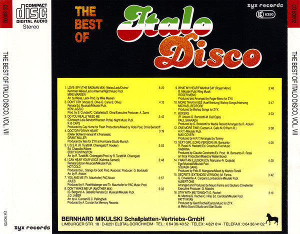 Various : The Best Of Italo-Disco Vol. 7 (CD, Comp)