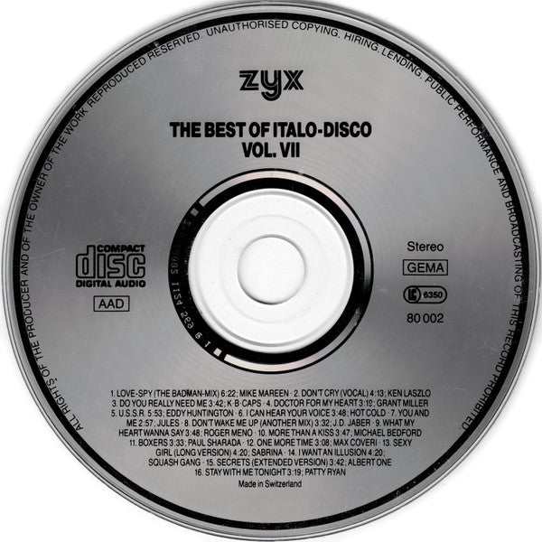 Various : The Best Of Italo-Disco Vol. 7 (CD, Comp)