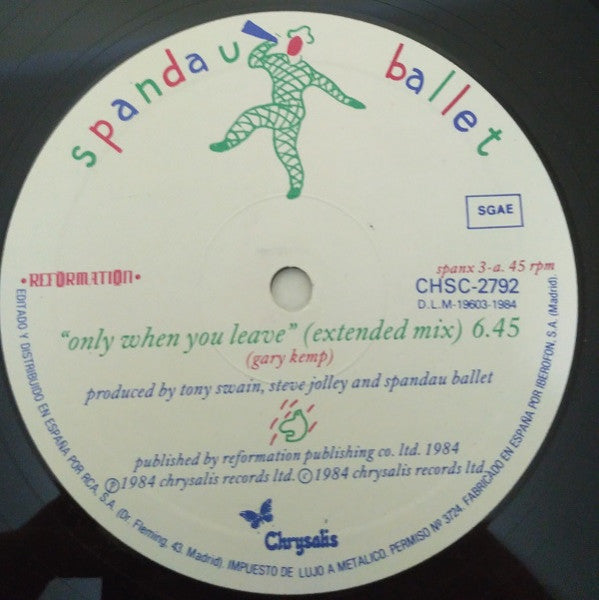Spandau Ballet : Only When You Leave = Sólo Cuando Te Marches (12", Maxi)