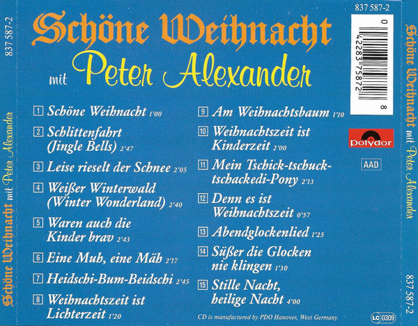 Peter Alexander : Schöne Weihnacht Mit Peter Alexander (CD, Album)