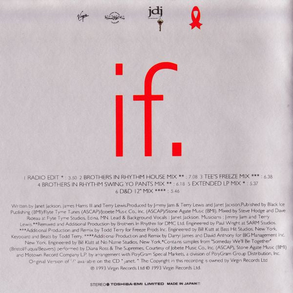 Janet Jackson : If (CD, Maxi)
