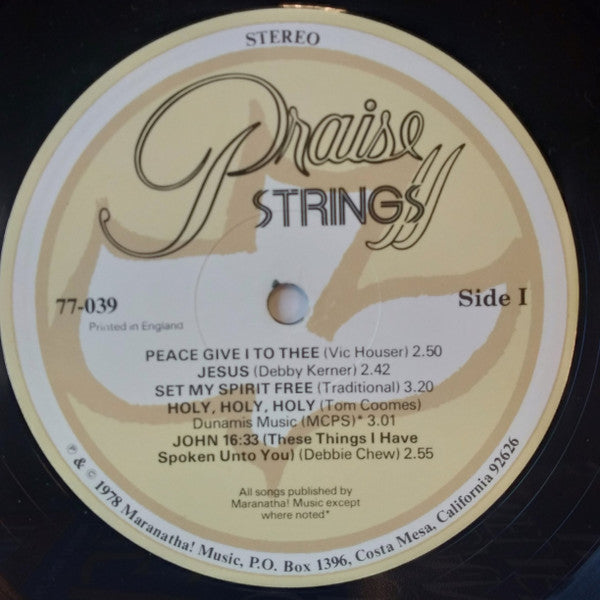Praise Strings : Praise Strings II (LP)