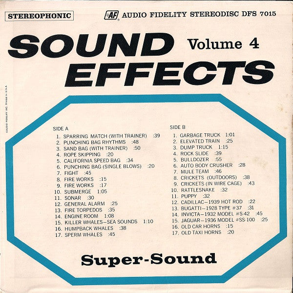 No Artist : Sound Effects, Volume 4 (LP, Album)