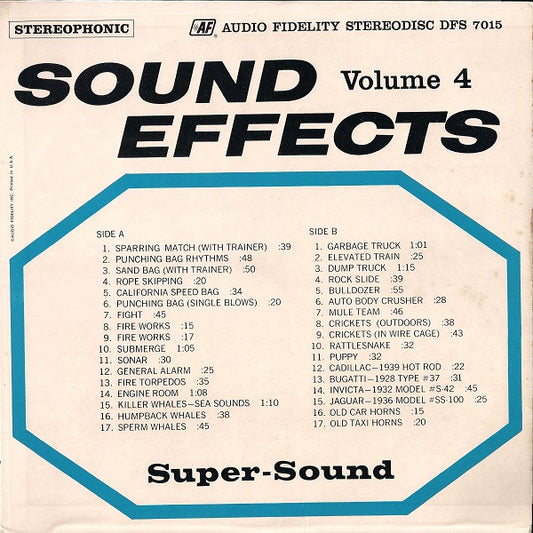 No Artist : Sound Effects, Volume 4 (LP, Album)
