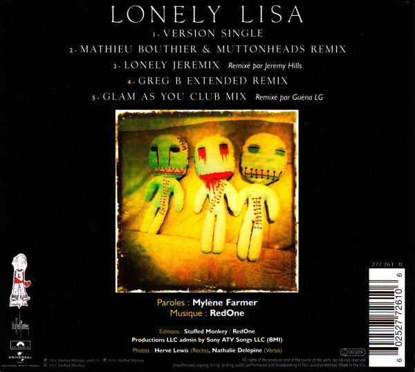 Mylène Farmer : Lonely Lisa (Remixes) (CD, Maxi)