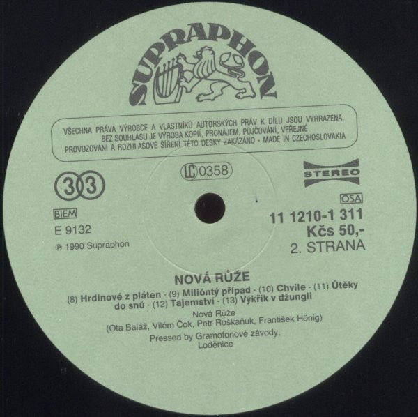 Nová Růže : Nová Růže (LP, Album)