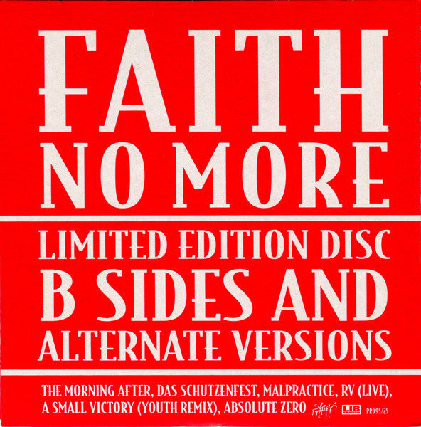 Faith No More : B Sides And Alternate Versions (CD, Comp, Ltd, Promo)