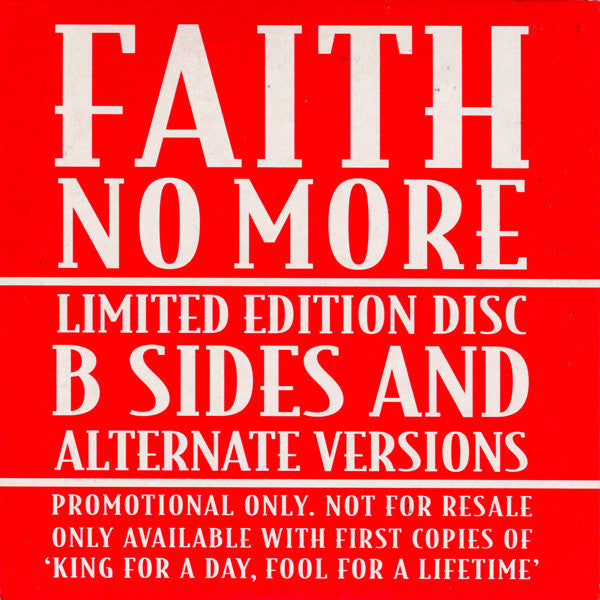 Faith No More : B Sides And Alternate Versions (CD, Comp, Ltd, Promo)