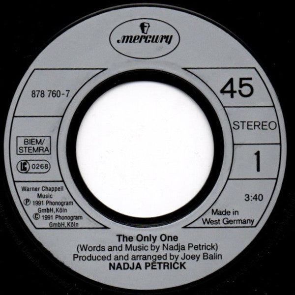Nadja Petrick : The Only One (7", Single)