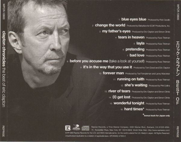 Eric Clapton = Eric Clapton : Clapton Chronicles - The Best Of Eric Clapton = ベスト・オブ・エリック・クラプトン (CD, Comp)